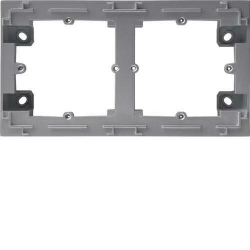 HAGER POLO LUMINA adapter 2-krotny natynkowy srebrny WL5822