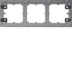 HAGER POLO LUMINA adapter 3-krotny natynkowy srebrny WL5832