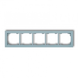 Karlik DECO Ramka uniwersalna 5-krotna z tworzywa DECO Pastel Matt lazurowy PODTYNKOWY produkt na zamówienie IP 20 48DR-5