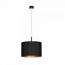 Nowodvorski lampa wisząca ALICE L E27 x 1 Tkanina Stal lakierowana Czarny ~220-230 V MAX: 1x60W
