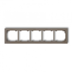 Karlik DECO Ramka uniwersalna 5-krotna z tworzywa DECO Pastel Matt czekoladowy PODTYNKOWY produkt na zamówienie IP 20 49DR-5