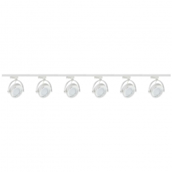 Zestaw 6x lampa PIANO Track 3F biała z żarówką led gu10 ES111 8,9W ciepła biała + szynoprzewód 2 x 2m kolor biały