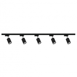 Zestaw 5x lampa SIENA Track czarna z żarówką led gu10 PHILIPS 5W ciepła biała + szynoprzewód 2 x 2m kolor czarny
