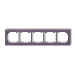Karlik DECO Ramka uniwersalna 5-krotna z tworzywa DECO Pastel Matt wrzosowy PODTYNKOWY produkt na zamówienie IP 20 50DR-5