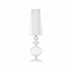 Nowodvorski oprawa stołowa AVEIRO L E27 x 1 Stal lakierowana Tkanina Biały ~220-230 V MAX: 1x40W