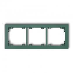 Karlik DECO Ramka uniwersalna potrójna z tworzywa DECO Pastel Matt szmaragdowy PODTYNKOWY produkt na zamówienie IP 20 51DR-3