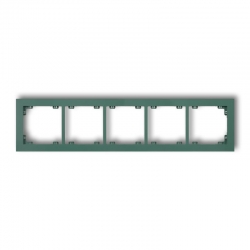 Karlik DECO Ramka uniwersalna 5-krotna z tworzywa DECO Pastel Matt szmaragdowy PODTYNKOWY produkt na zamówienie IP 20 51DR-5