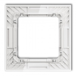 Karlik DECO Ramka uniwersalna pojedyncza transparentna DECO Art - efekt szkła ramka transparentna spód biały transparentny PODTYNKOWY  52-0-DRS-1