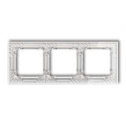 Karlik DECO Ramka uniwersalna potrójna transparentna DECO Art - efekt szkła ramka transparentna spód biały transparentny PODTYNKOWY 52-0-DRS-3