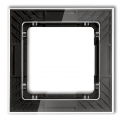 Karlik DECO Ramka uniwersalna pojedyncza transparentna DECO Art - efekt szkła ramka transparentna spód czarny transparentny PODTYNKOWY  52-12-DRS-1