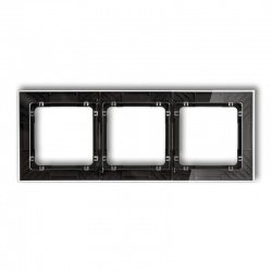 Karlik DECO Ramka uniwersalna potrójna transparentna DECO Art - efekt szkła ramka transparentna spód czarny transparentny PODTYNKOWY  52-12-DRS-3