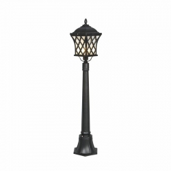Nowodvorski słupek ogrodowy TAY E27 x 1 Aluminium lakierowane Szkło Czarny ~220-230 V MAX: 60W
