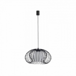 Nowodvorski lampa wisząca MERSEY E27 x 1 Stal lakierowana Szkło Czarny ~220-230 V MAX: 1x60W
