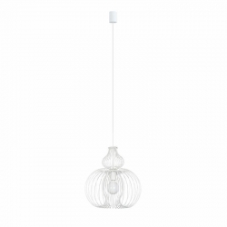 Nowodvorski lampa wisząca MEKNES E27 x 1 Stal lakierowana Biały ~220-230 V MAX: 1x60W