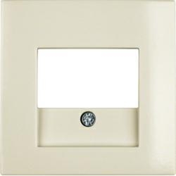 HAGER POLO Berker B.Kwadrat płytka czołowa do gniazda głośnikowego i gniazda ładowania USB kremowy połysk 5310338982