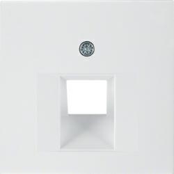 HAGER POLO Berker B.Kwadrat płytka czołowa gniazda 1xRJ45 i 1xRJ11 biały połysk 5314078989