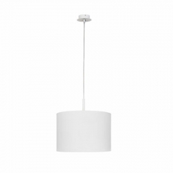 Nowodvorski lampa wisząca ALICE M E27 x 1 Tkanina Stal lakierowana Biały ~220-230 V MAX: 1x60W