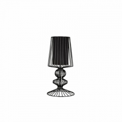 Nowodvorski oprawa stołowa AVEIRO S E27 x 1 Stal lakierowana Tkanina Czarny ~220-230 V MAX: 1x40W