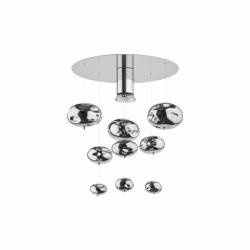 Nowodvorski oprawa przysufitowa SALVA A GU10 x 1 Szkło Stal nierdzewna Chrom ~220-230 V MAX: 1x35W