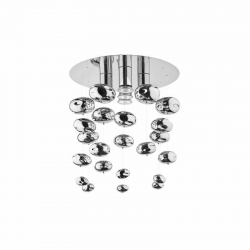 Nowodvorski oprawa przysufitowa SALVA E GU10 x 5 Szkło Stal nierdzewna Chrom ~220-230 V MAX: 5x35W