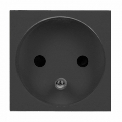 Orno NOEN FR, gniazdo modułowe 45x45mm 1x2P+Z, typ E french, 16A 250V, czarne