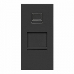 Orno NOEN RJ45, gniazdo modułowe 22, 5x45mm RJ45 cat 5e, czarne