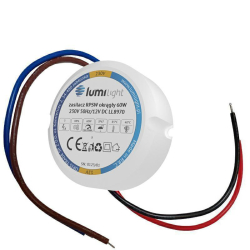Zasilacz RPSW 60W 12V DC IP67 okrągły puszkowy do puszki fi60 5A LL8970