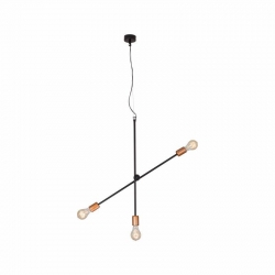 Nowodvorski lampa wisząca STICKS E27 x 3 Stal lakierowana Czarny ~220-230 V MAX: 3x60W