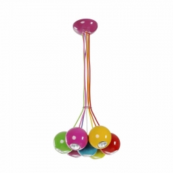 Nowodvorski lampa wisząca MALWI GU10 x 7 Stal lakierowana Przewód w oplocie Multikolor ~220-230 V MAX: 7x35W