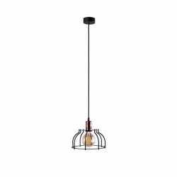 Nowodvorski lampa wisząca WORKSHOP C E27 x 1 Stal lakierowana Stal miedziowana Czarny ~220-230 V MAX: 1x60W