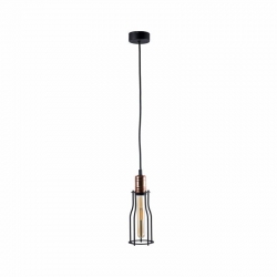 Nowodvorski lampa wisząca WORKSHOP A E27 x 1 Stal lakierowana Stal miedziowana Czarny ~220-230 V MAX: 1x60W