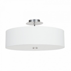 Nowodvorski oprawa przysufitowa VIVIANE E27 x 3 Tkanina Szkło Biały ~220-230 V MAX: 3x60W