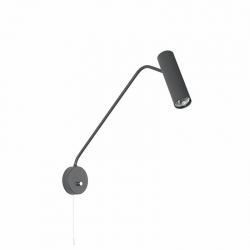 Nowodvorski kinkiet regulowany z włącznikiem EYE SUPER GU10 x 1 Stal lakierowana Chrom Grafitowy ~220-230 V MAX: 10W only LED