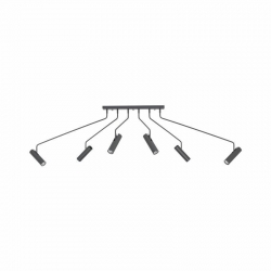 Nowodvorski oprawa natynkowa EYE SUPER GU10 x 6 Stal lakierowana Chrom Grafitowy ~220-230 V MAX: 10W only LED