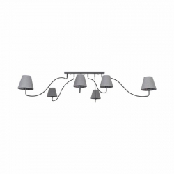 Nowodvorski oprawa przysufitowa SWIVEL E14 x 6 Tkanina Stal lakierowana Szary ~220-230 V MAX: 6x40W