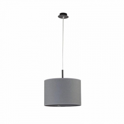 Nowodvorski lampa wisząca ALICE M E27 x 1 Tkanina Stal lakierowana Szary ~220-230 V MAX: 1x60W