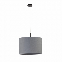 Nowodvorski lampa wisząca ALICE L E27 x 1 Tkanina Stal lakierowana Szary ~220-230 V MAX: 1x60W