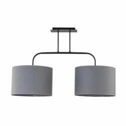 Nowodvorski oprawa przysufitowa ALICE M E27 x 2 Tkanina Stal lakierowana Szary ~220-230 V MAX: 2x60W