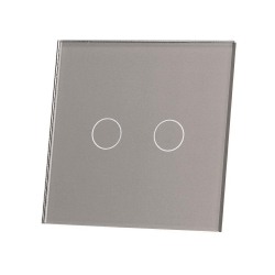 Livolo SREBRNY METALIZOWANY PANEL SZKLANY 702-64