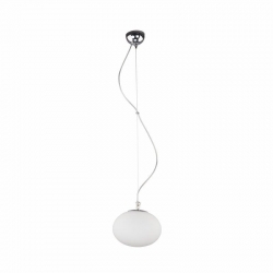 Nowodvorski lampa wisząca NUAGE S E27 x 1 Szkło Stal chromowana Biały ~220-230 V MAX: 1x60W