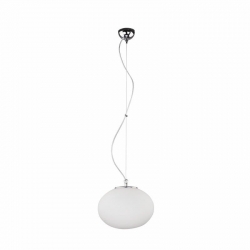 Nowodvorski lampa wisząca NUAGE M E27 x 1 Szkło Stal chromowana Biały ~220-230 V MAX: 1x60W