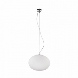 Nowodvorski lampa wisząca NUAGE L E27 x 1 Szkło Stal chromowana Biały ~220-230 V MAX: 1x60W