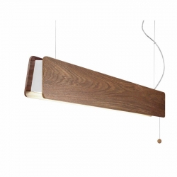 Nowodvorski lampa wisząca OSLO LED 90 LED TUBE T8 x 1 Drewno Stal lakierowana Palony dąb 220-230 V MAX: 16W