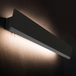 Nowodvorski kinkiet regulowany z włącznikiem WING LED LED TUBE T8 x 1 Stal lakierowana Czarny 220-230 V MAX: 11W