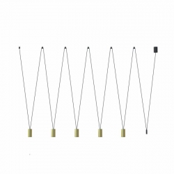 Nowodvorski lampa wisząca MORE EYE GU10 x 5 Lity mosiądz Stal lakierowana Mosiądz 220-230 V MAX: 10W only LED