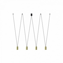 Nowodvorski lampa wisząca MORE EYE GU10 x 4 Lity mosiądz Stal lakierowana Mosiądz 220-230 V MAX: 10W only LED