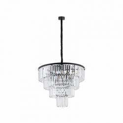 Nowodvorski żyrandol CRISTAL L E14 x 12 Kryształ Stal lakierowana Transparentny 220-230 V MAX: 40W