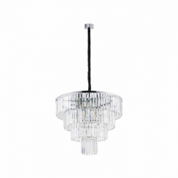 Nowodvorski żyrandol CRISTAL L E14 x 12 Kryształ Stal lakierowana Transparentny 220-230 V MAX: 40W