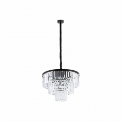 Nowodvorski żyrandol CRISTAL M E14 x 9 Kryształ Stal lakierowana Transparentny 220-230 V MAX: 40W