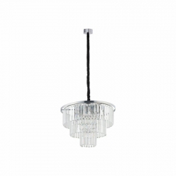 Nowodvorski żyrandol CRISTAL M E14 x 9 Kryształ Stal lakierowana Transparentny 220-230 V MAX: 40W